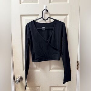❤️ PINK Victoria’s Secret Wrap Top In Black